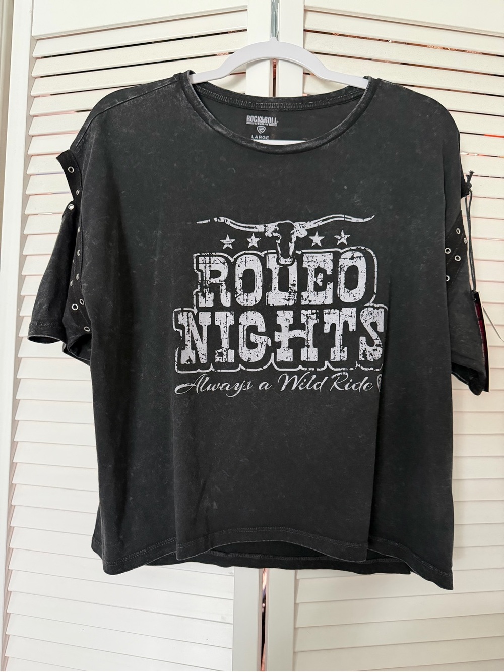 Rock & Roll Black 'Rodeo Nights' Graphic Short Sleeve Tee